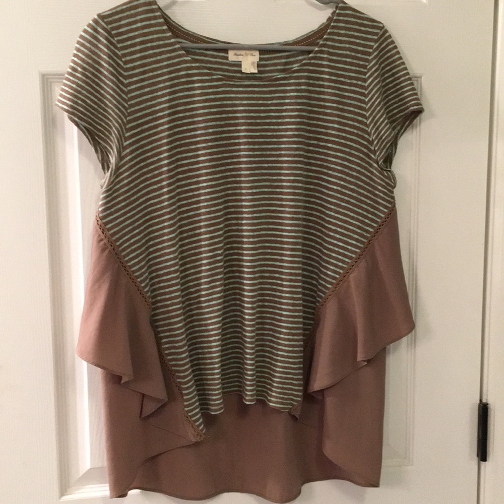 Anthropologie • Meadow Rue Sideswipe striped top